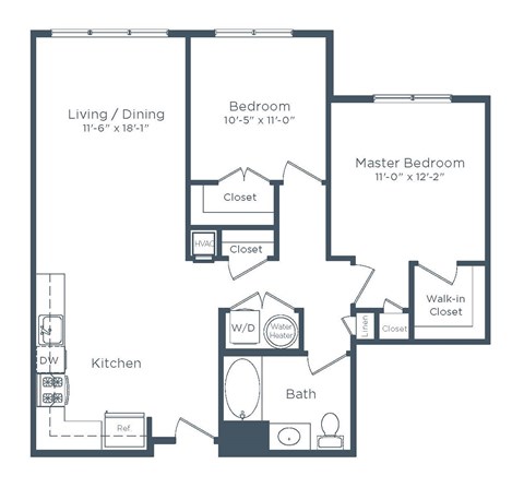 floor plan at Signature Place apartments