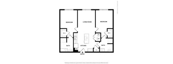 B2 2 bedroom 2 bath floorplan