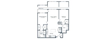 floor plan at Signature Place apartments