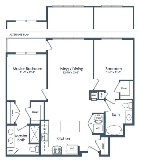 floor plan at Signature Place apartments