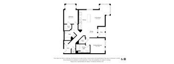 A black and white floor plan of an apartment.