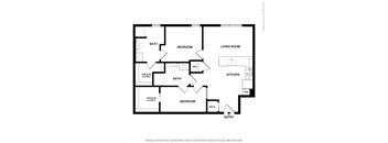 B3 2 bedroom 2 bath floorplan