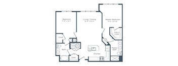 floor plan at Signature Place apartments