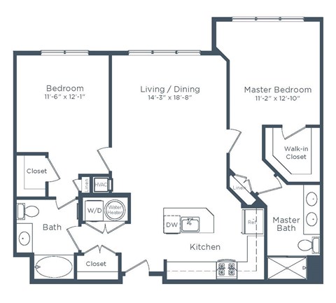floor plan at Signature Place apartments