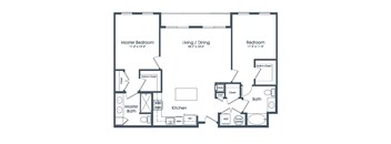 floor plan at Signature Place apartments