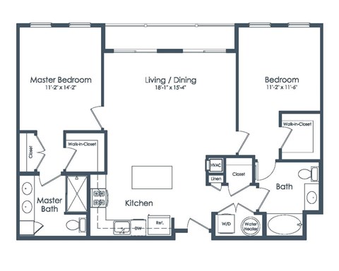 floor plan at Signature Place apartments