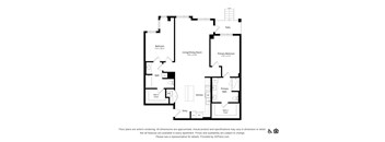 A black and white floor plan of an apartment.