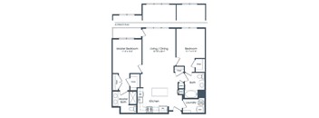 floor plan at Signature Place apartments