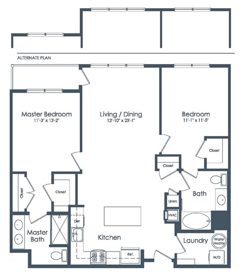 floor plan at Signature Place apartments