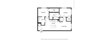 B6 2 bedroom 2 bath floorplan