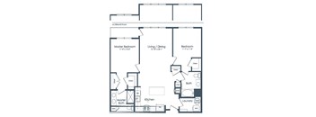floor plan at Signature Place apartments
