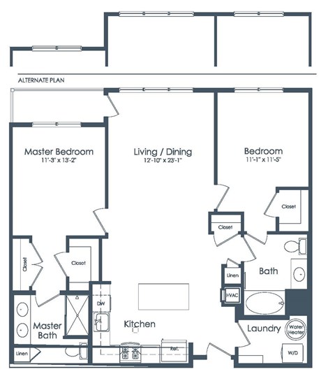 floor plan at Signature Place apartments
