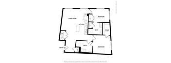 B8 2 bedroom 2 bath floorplan