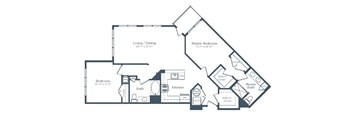 floor plan at Signature Place apartments