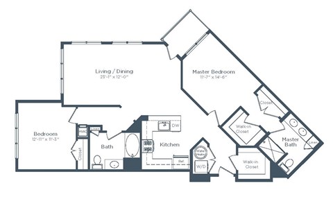 floor plan at Signature Place apartments