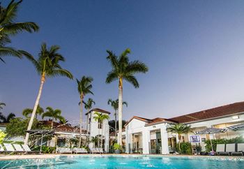 Extensive Resort Inspired Pool Deck at The Sophia at Abacoa, Jupiter, Florida