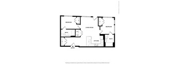 flat B 2 bedroom 2 bath floorplan