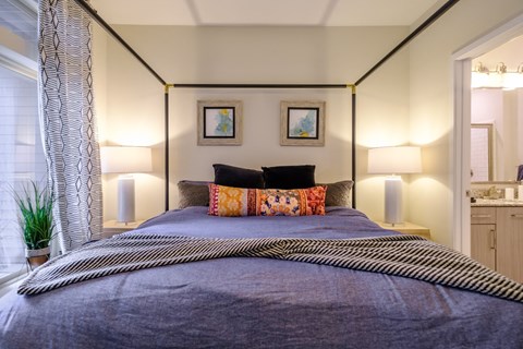 Bedroom at Berkshire Chapel Hill apartments 201 S Elliott Rd., Chapel Hill, NC 27514