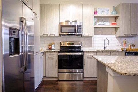 Kitchen at Berkshire Chapel Hill apartments 201 S Elliott Rd., Chapel Hill, NC 27514