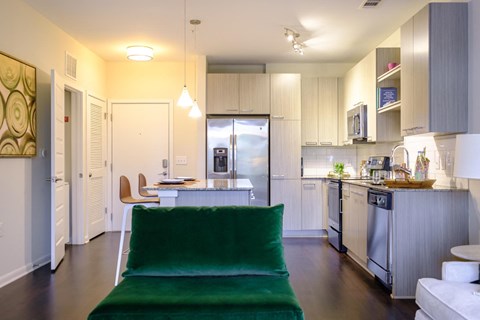 Kitchen at Berkshire Chapel Hill apartments 201 S Elliott Rd., Chapel Hill, NC 27514