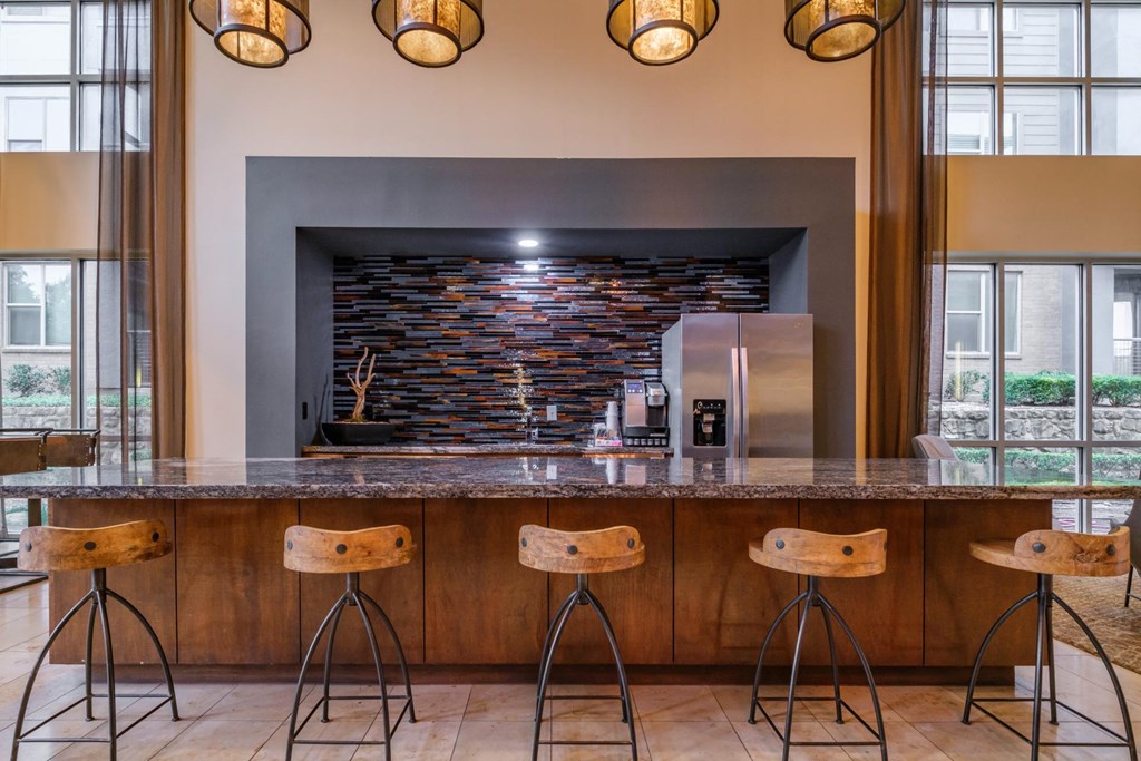 Berkshire Medical District apartments resident kitchen and social area