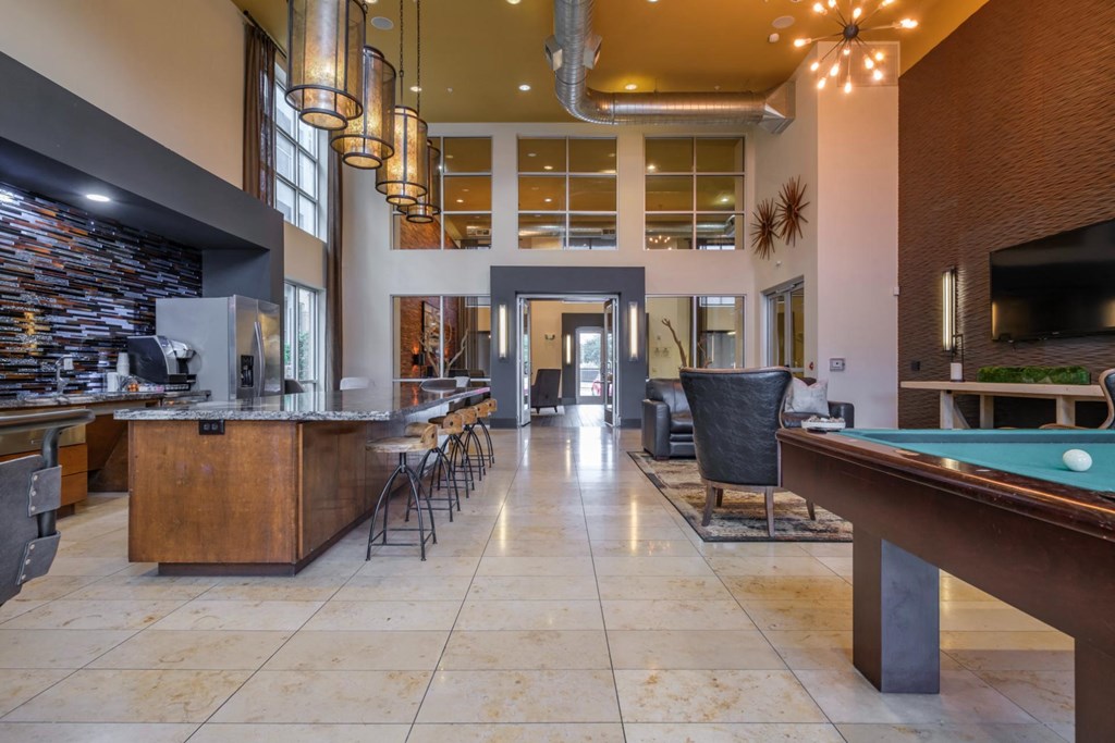 Berkshire Medical District social lounge with billiards