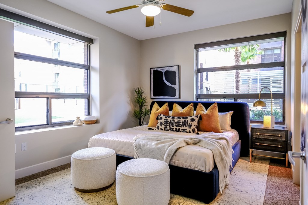 spacious bedroom at Berkshire Riverview apartments for rent in Austin, TX