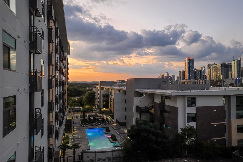 aerial view of Berkshire Riverview luxury apartments