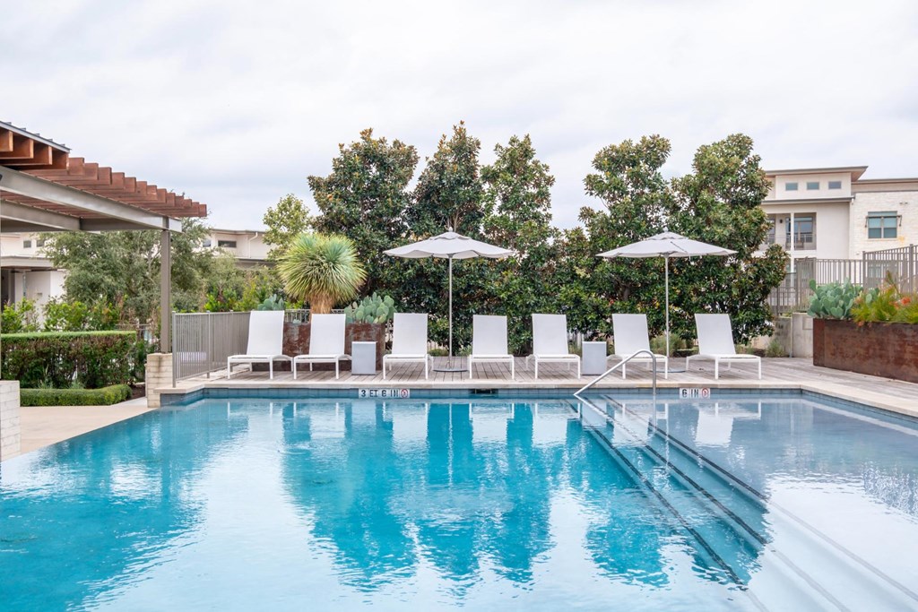 the swimming pool at Berkshire Santal apartments