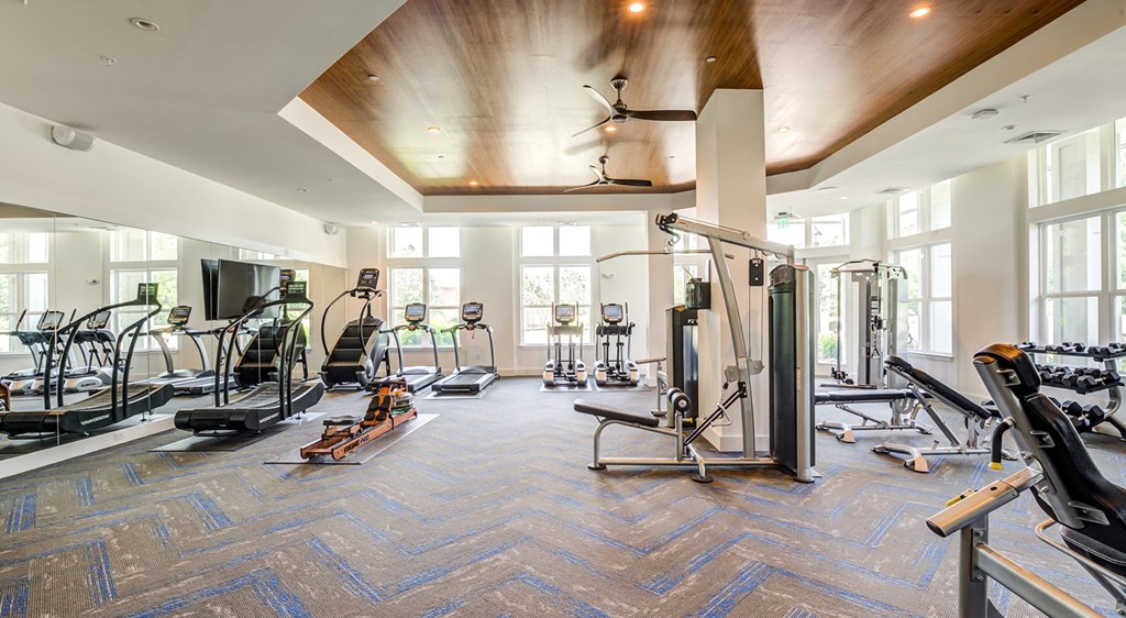 High endurance fitness center at Berkshire Ballantyne apartments