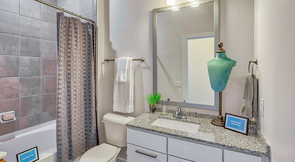 Relaxing bath at Berkshire Ballantyne apartments in Charlotte, NC