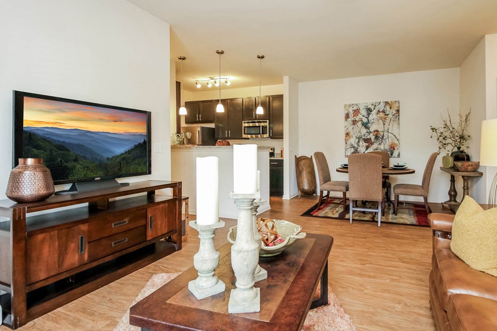 Copperfield apartments open-concept living area