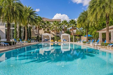 Sancerre at Sand Lake apartments resort inspired swimming pool