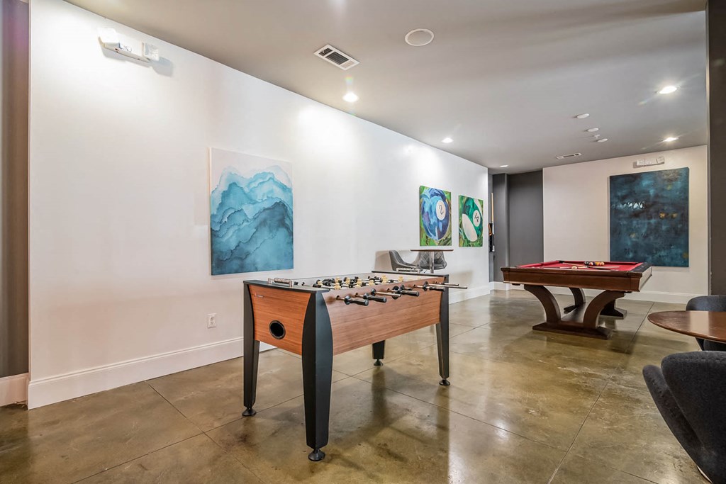 Sorelle apartments social lounge and game room