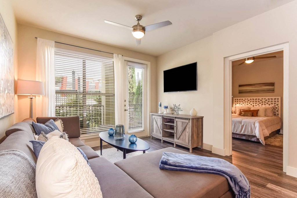 The Allure apartments spacious living room