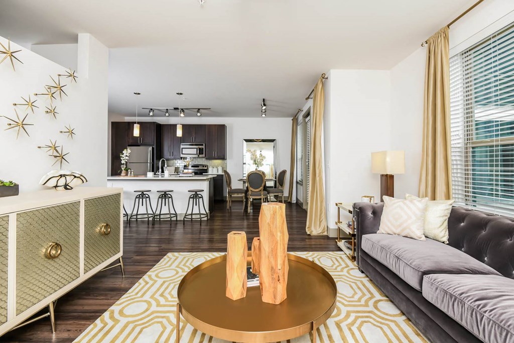 The Callie apartments open-concept living area