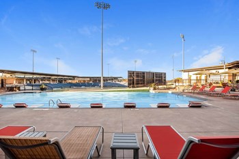 Views at Coolray Field apartments poolside lounging - Photo Gallery 17