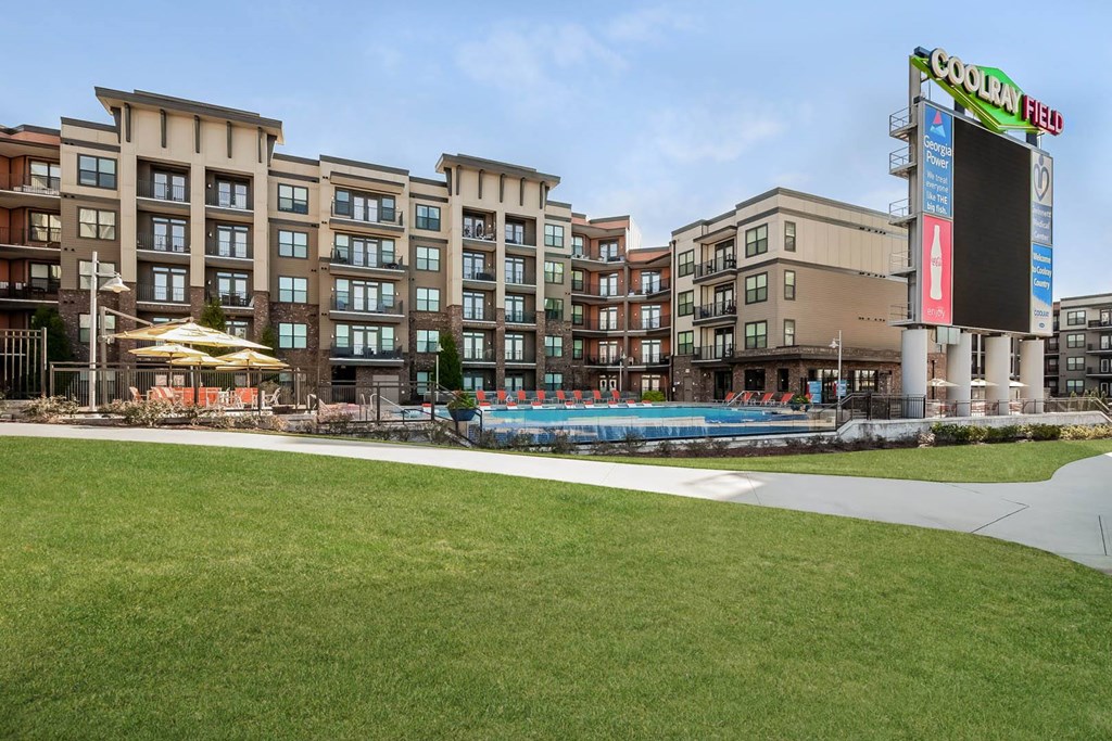 Views at Coolray Field apartments exterior view