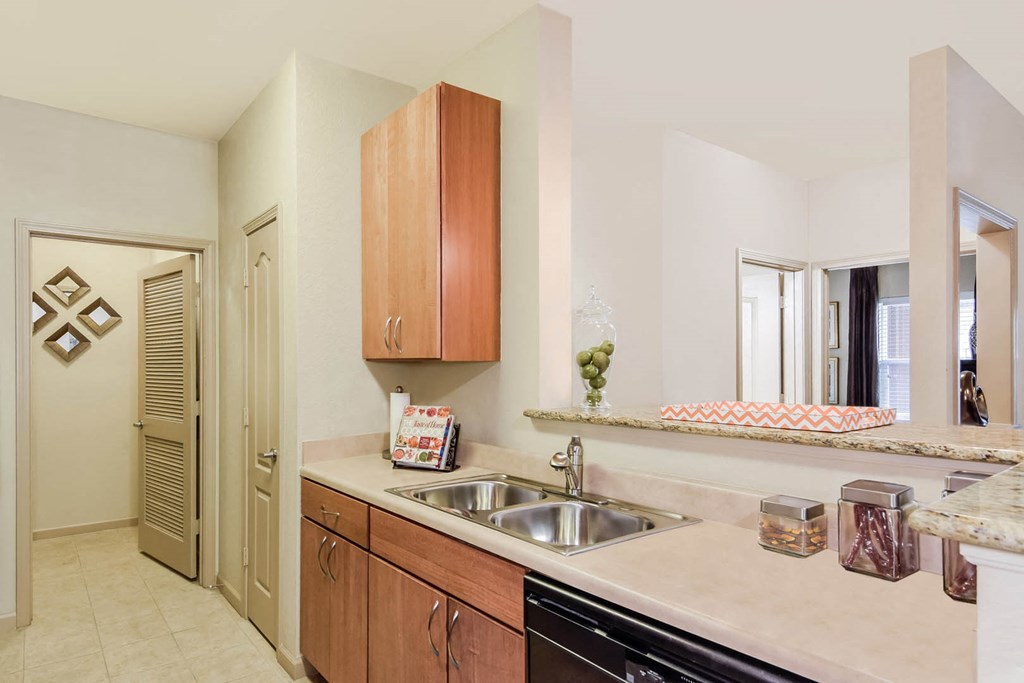 Verano apartments open-concept kitchen layout