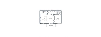 one bedroom floor plan Berkshire Ballantyne Charlotte, NC