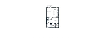 studio bedroom floor plan Berkshire Ballantyne Charlotte, NC