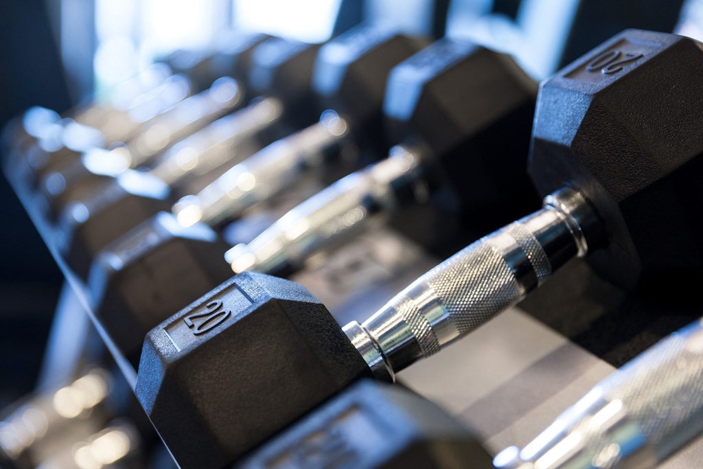 Free Weights In Gym at Berkshire Riverview, Texas, 78741