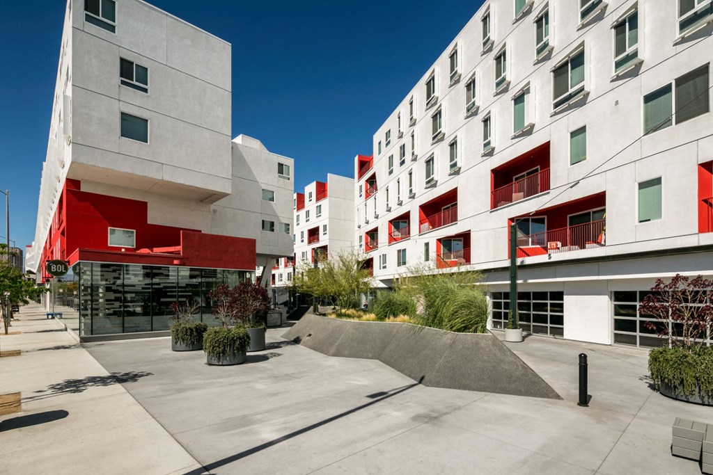 Exteriors at One Santa Fe Residential, California