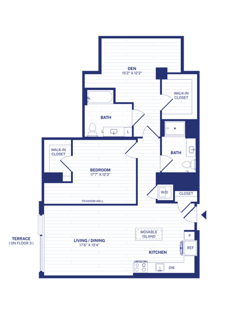 RiverPoint luxury apartments C6D floorplan