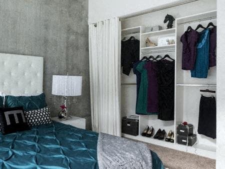 Interiors-Bedroom With Closet Bedroom With Closet at Met Lofts, Los Angeles, California