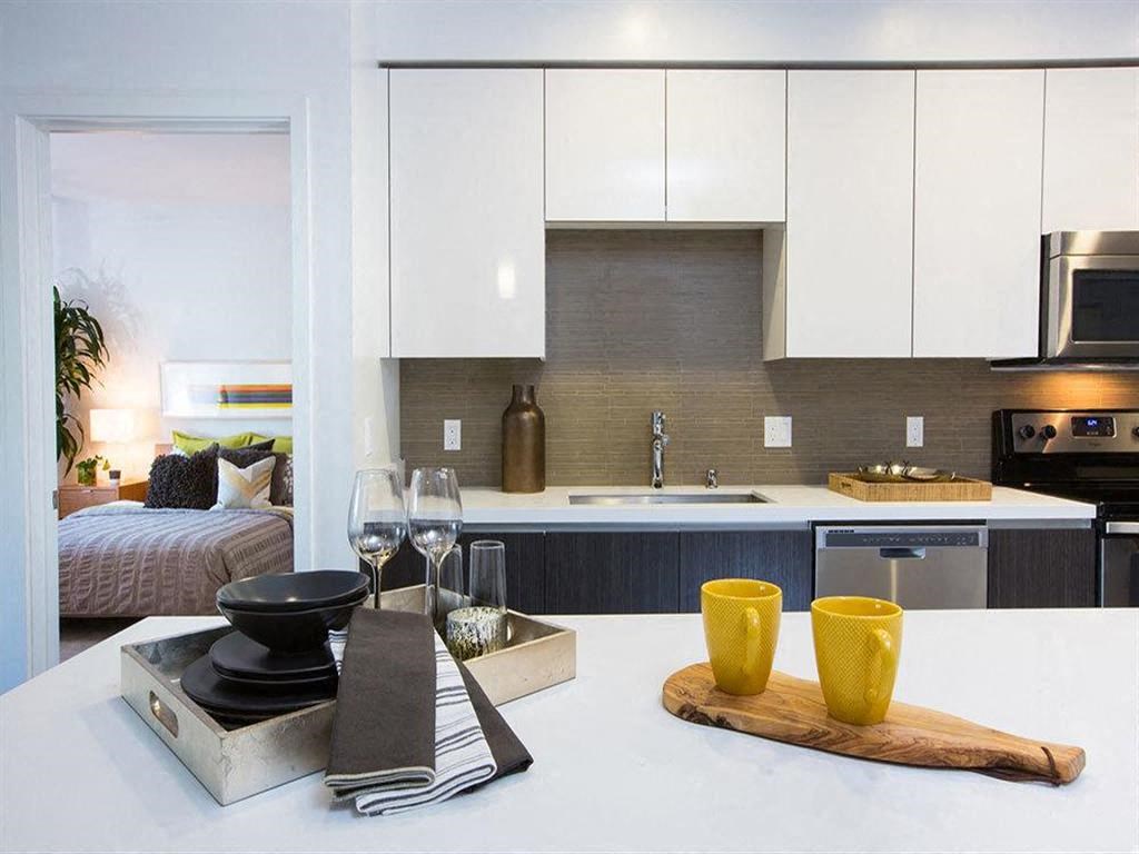 High Gloss Euro-Style Cabinetry at Aire, San Jose, CA, 95134