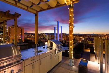 Amenities-Rooftop Grill Station Rooftop Grill Station at 2020 Lawrence, DENVER, 80205 - Photo Gallery 3