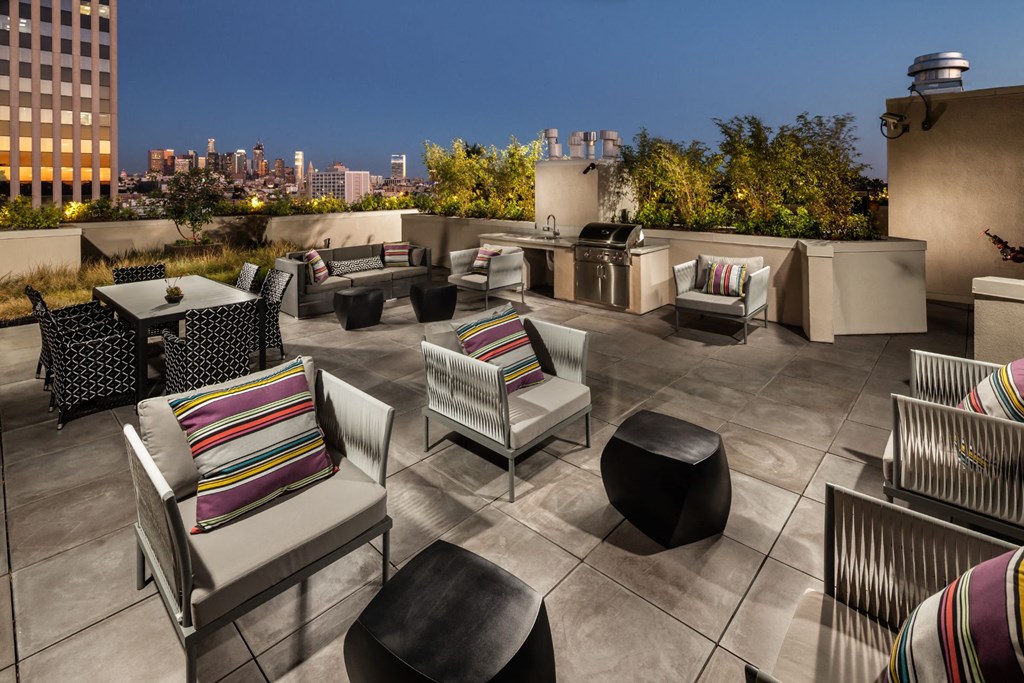 Rooftop Terrace Seating at Berkshire K2LA, Los Angeles, CA