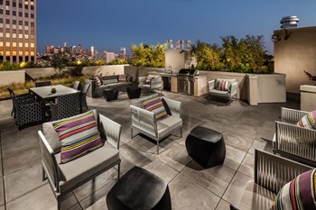 Rooftop Terrace Seating Rooftop Terrace Seating at Berkshire K2LA, Los Angeles, CA - Photo Gallery 2