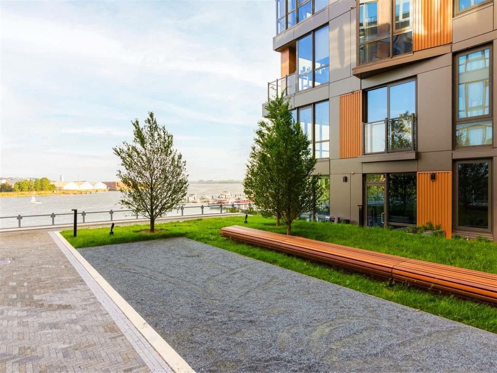RiverPoint apartments exterior building with views of the Anacostia River